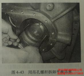 用吊孔螺桿拆卸平衡活塞